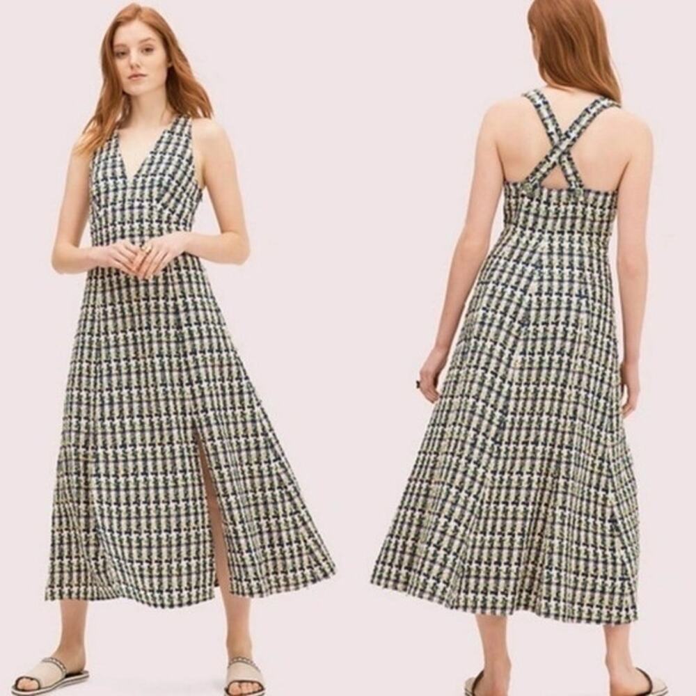 NWOT-Kate Spade Pop Tweed Halter Midi Dress Size 0
